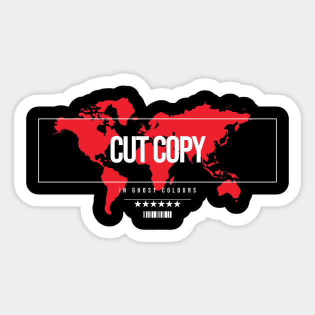 Cut copy in ghost colours cut copy sticker teepublic